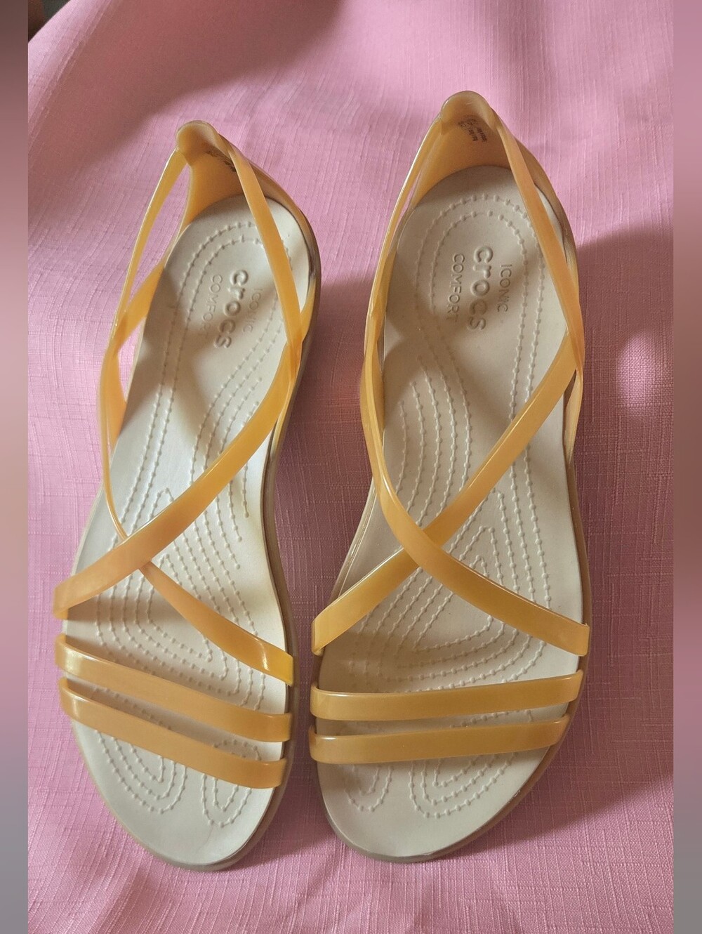 LIKE NEW CROCS Isabella Cross Strap Sandals